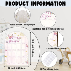 UIBOVA My First Year Photo Board hanging setup showing easy wall display in a nursery