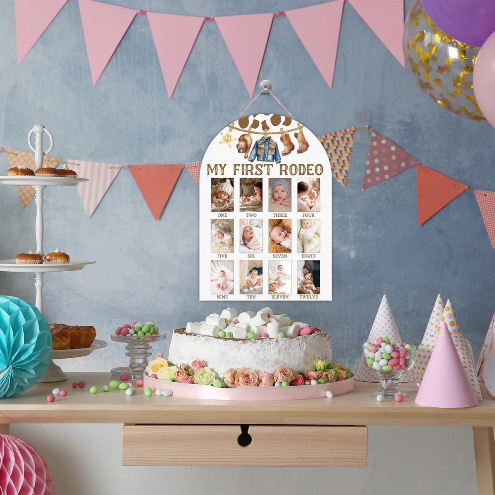 UIBOVA photo board with dimensions demonstrates scale for nursery wall display.