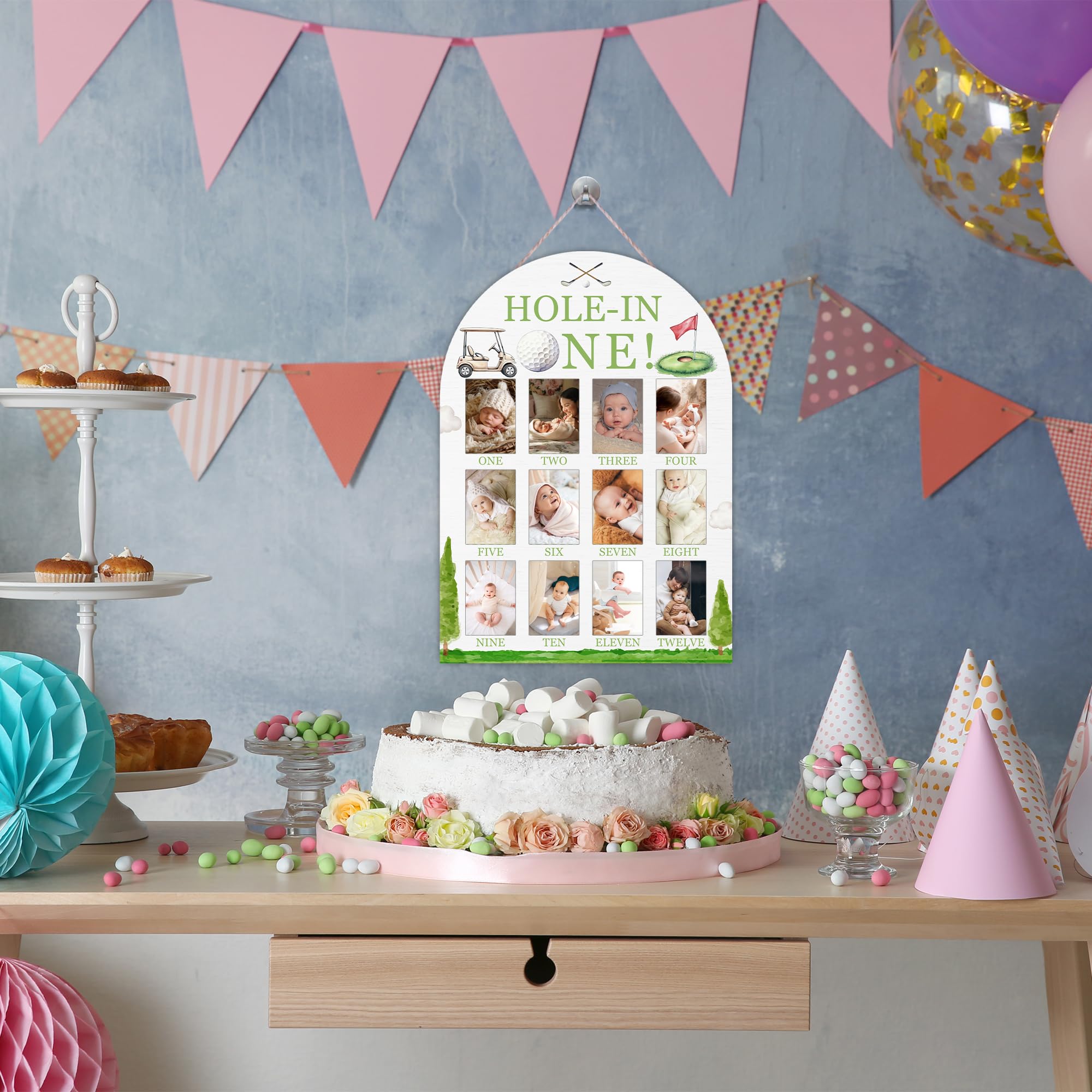 UIBOVA wooden baby milestone sign closeup highlights smooth, durable finish.