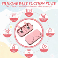 Uiifan divided silicone baby bowl showing two compartments for varied foods