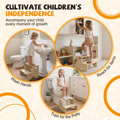 Uiirvdy Step Stool 2-Pack with anti-slip surface for stability