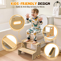 Uiirvdy Step Stool 2-Pack used at sink for easy handwashing use