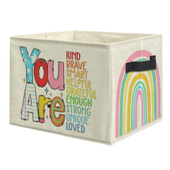 uinwk Boho Rainbow bin folded-flat saves space in small rooms