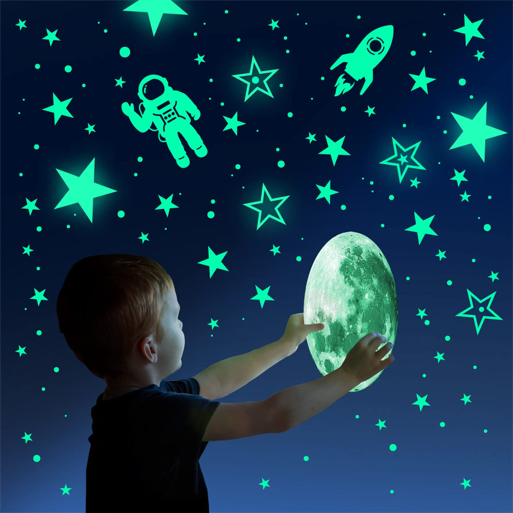 UJoowalk galaxy room decor set enhances bedtime imagination in kids.