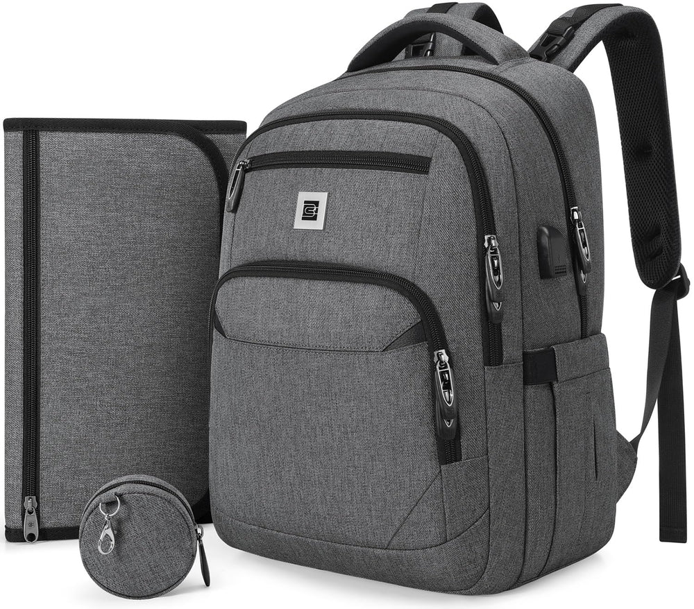 UKEIN diaper bag backpack front view with organized storage for baby essentials