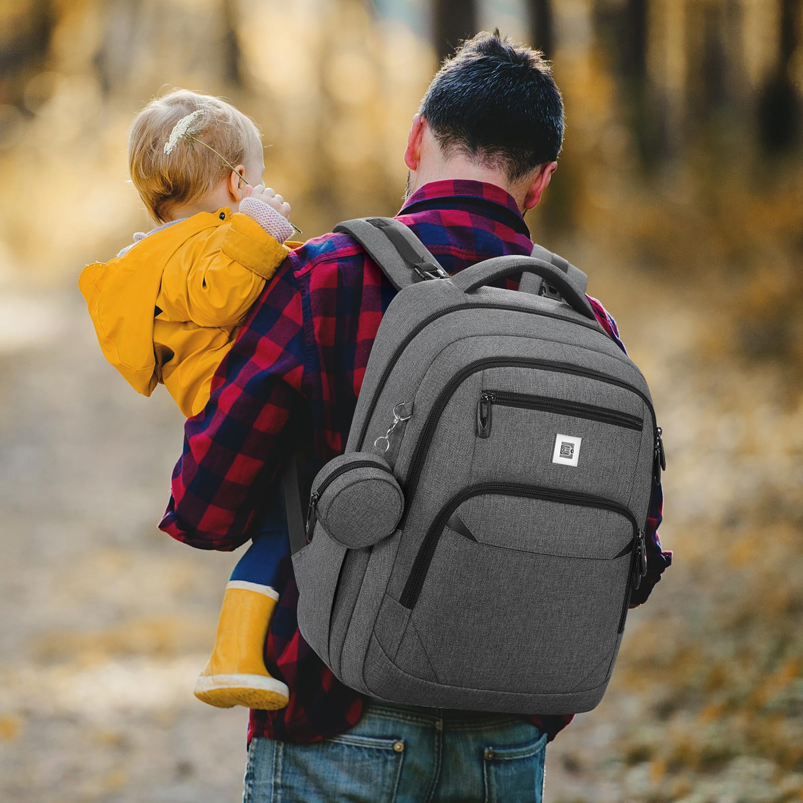 UKEIN diaper bag backpack waterproof fabric resists spills and cleans easily