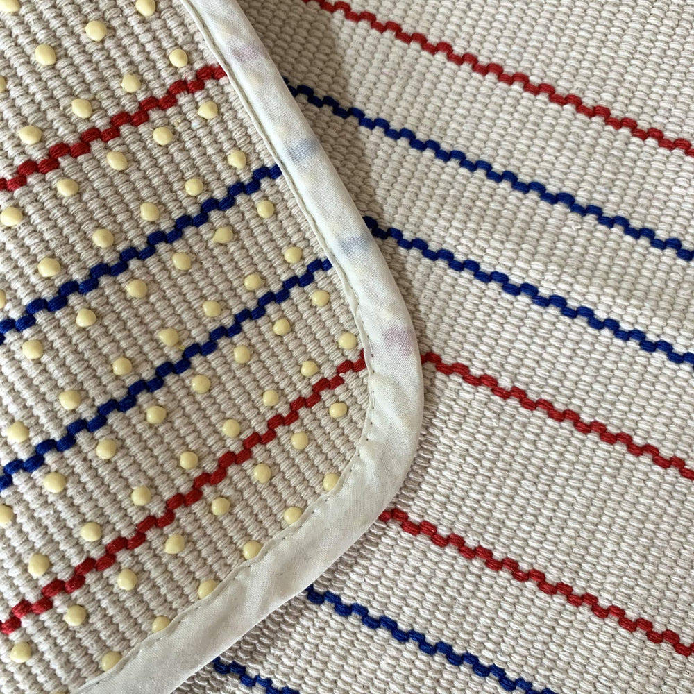 UKELER compact hand-woven rug ready for portable play in small rooms.