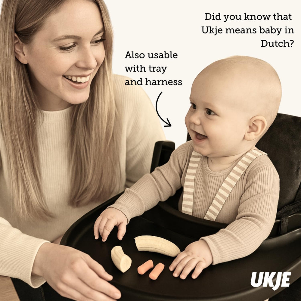 UKJE cushion Black Velvet design adds stylish flair to high chair
