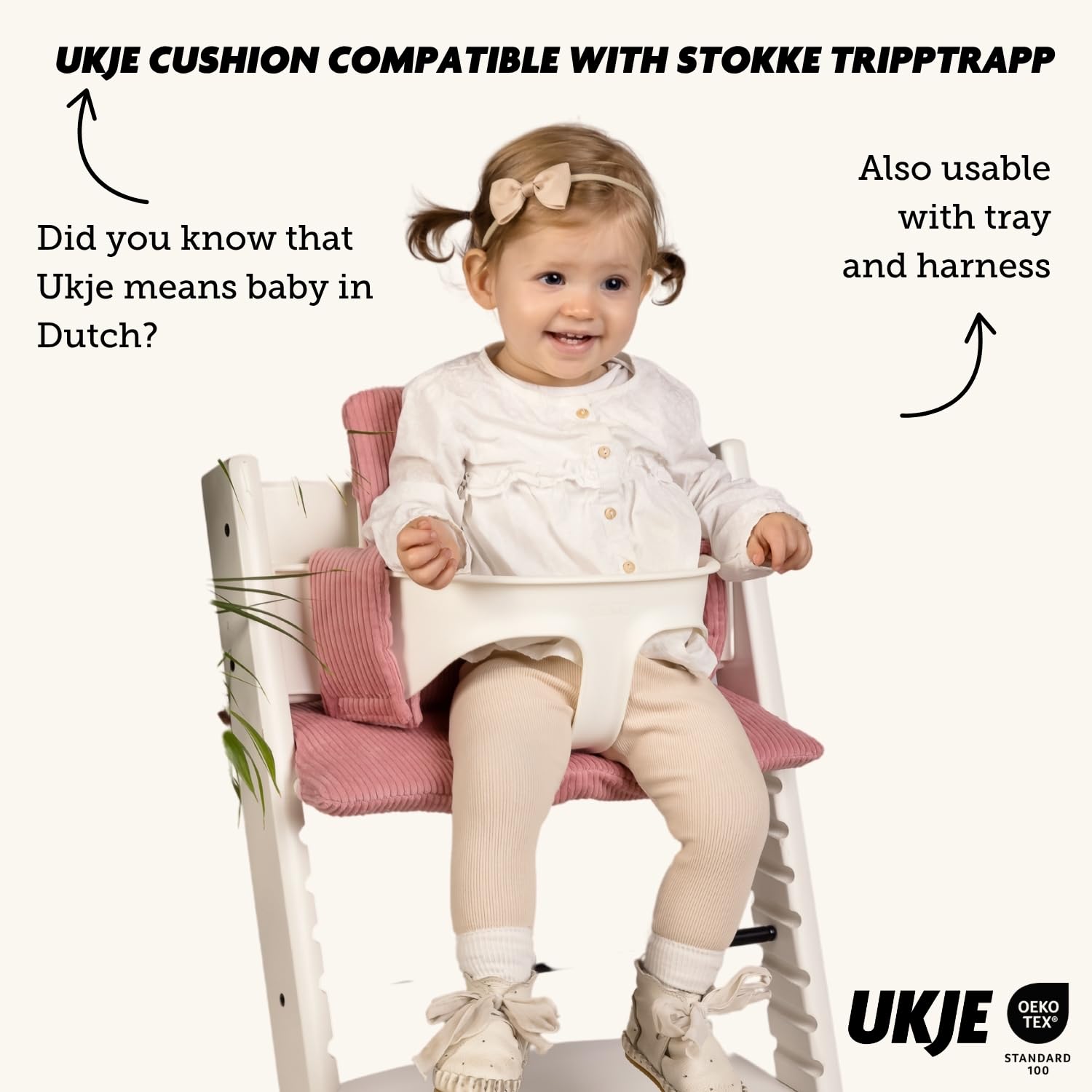 UKJE Rose Rib fabric close-up highlighting gentle texture for baby comfort.