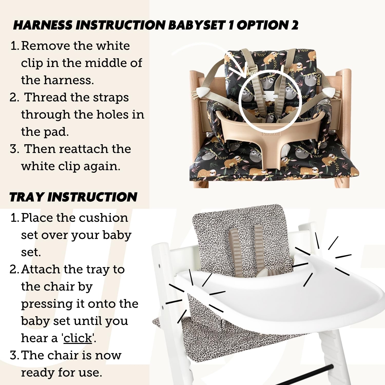 UKJE cushion for Stokke Tripp Trapp offers tool-free setup in minutes.