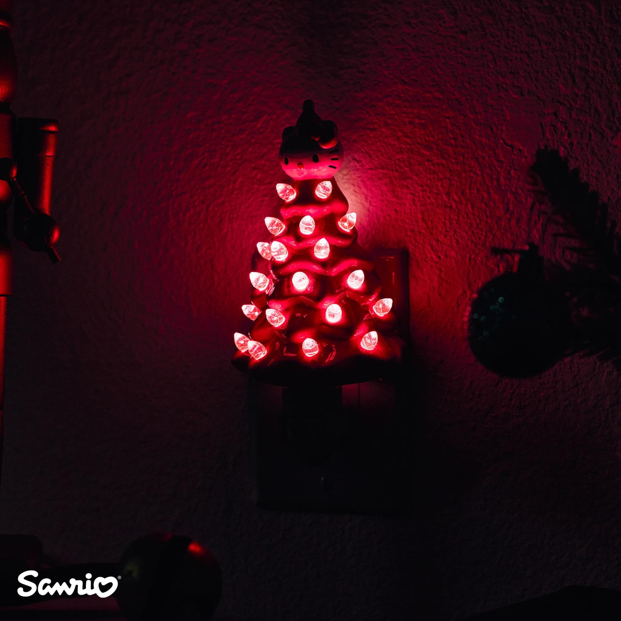 Ukonic Sanrio Hello Kitty pink 6-inch nightlight packaging indicates official Sanrio license.