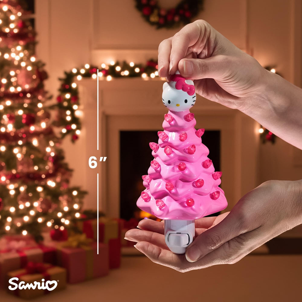 Ukonic Sanrio Hello Kitty pink 6-inch nightlight switched-on convenience for quick mood lighting.