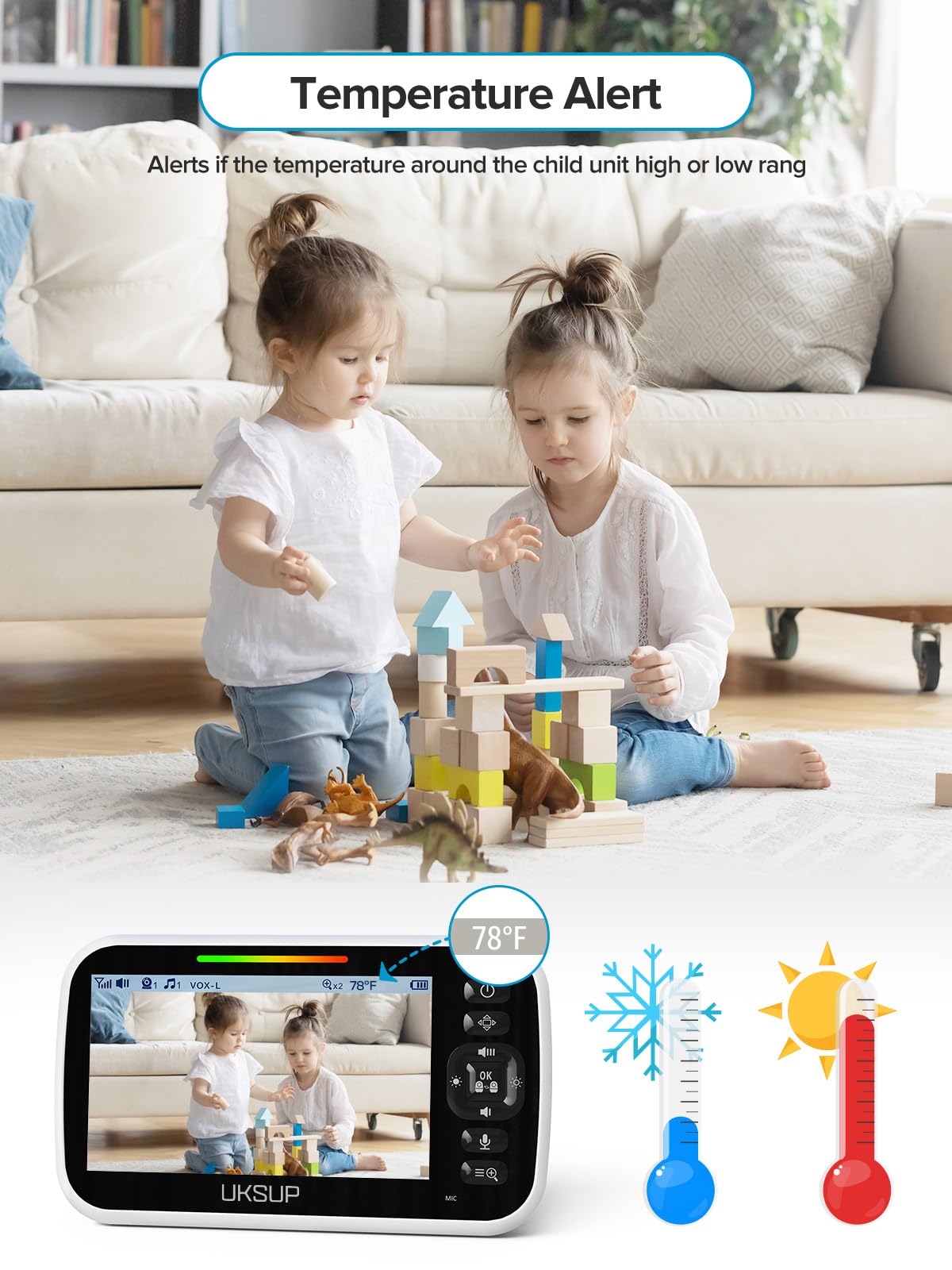 UKSUP SM663V2 lullabies offer soothing sounds to calm a crying baby.