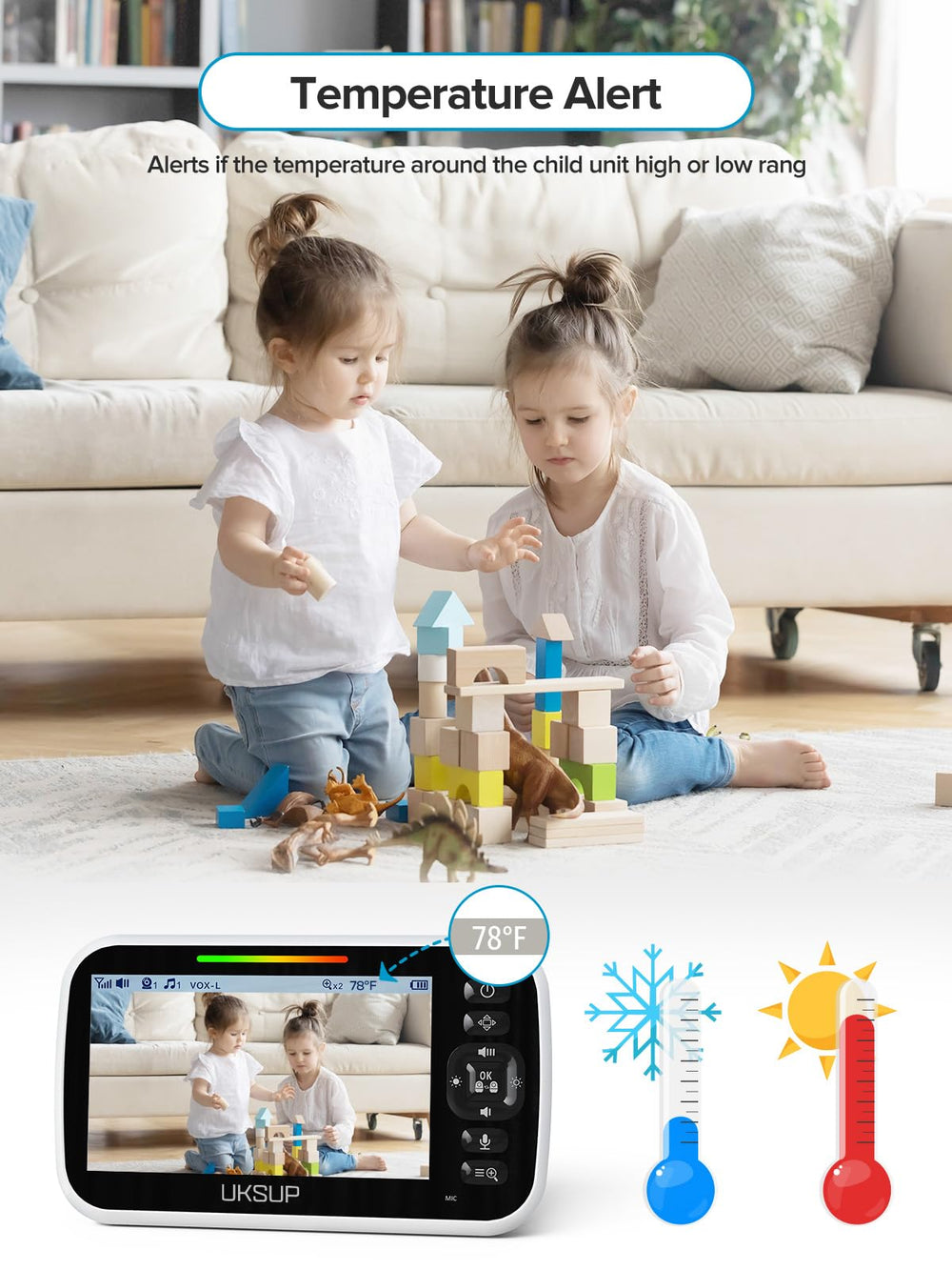UKSUP SM663V2 lullabies offer soothing sounds to calm a crying baby.