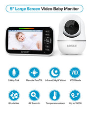 UKSUP SM663V2 pan-tilt-zoom enables remote follow-along baby monitoring from anywhere.