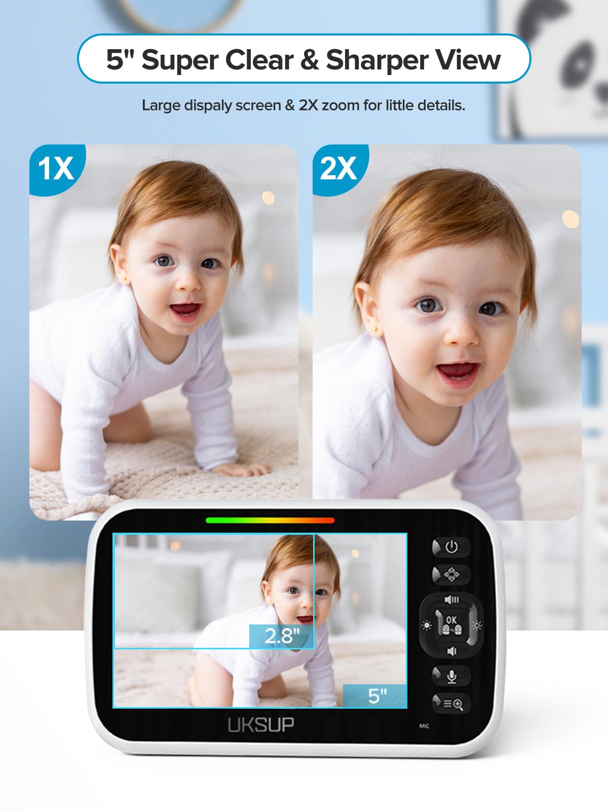 UKSUP SM663V2 temperature sensor helps maintain a comfortable nursery environment.