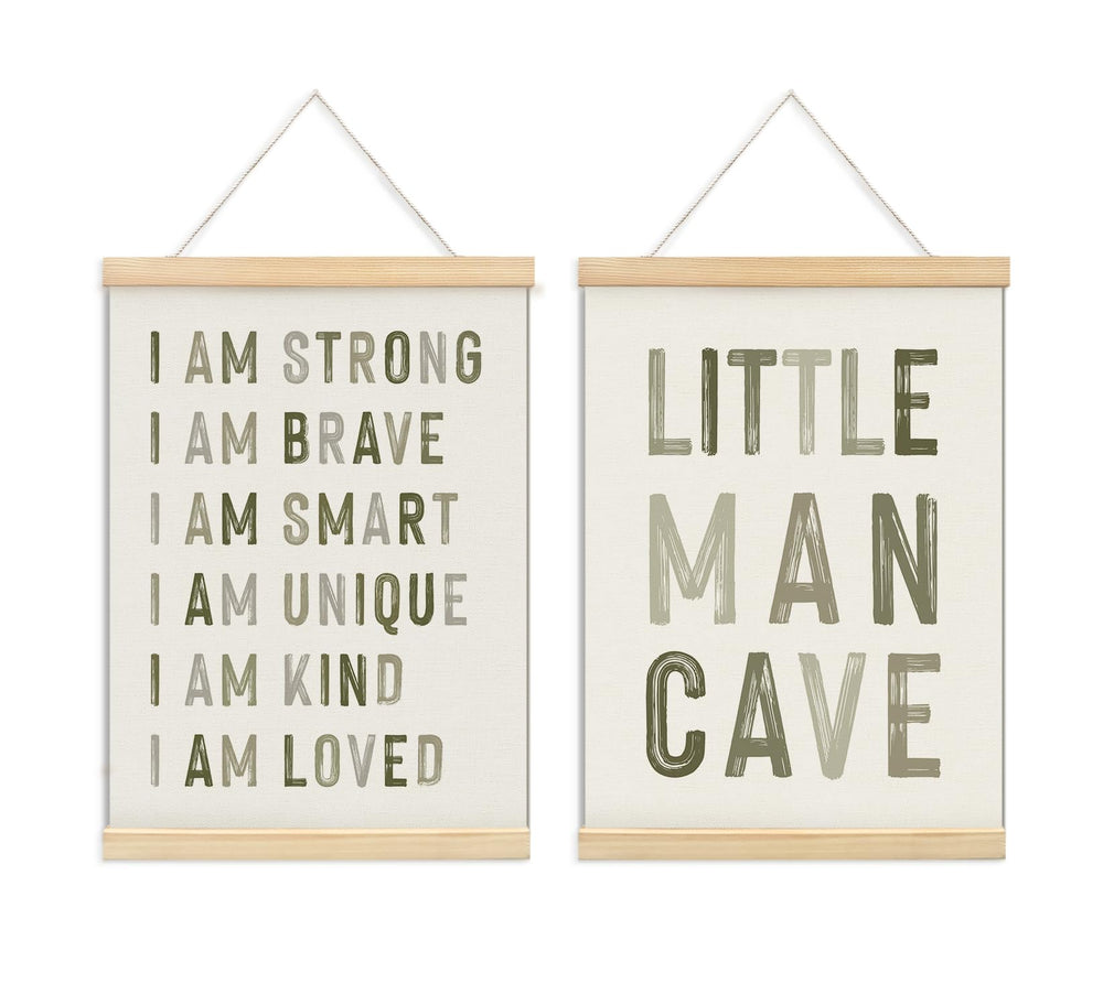 ULEGIE poster wood hanger boy 12x16 with vibrant colors for a playful nursery decor