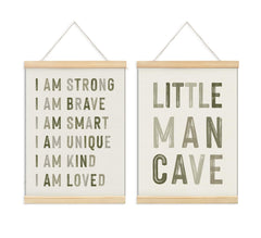 ULEGIE poster wood hanger boy 12x16 with vibrant colors for a playful nursery decor