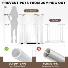 Ulifemate cat gate closed with pressure mount for easy, tool-free setup.