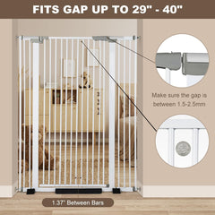 Ulifemate cat gate open at 90-degree angle for easy one-handed access.