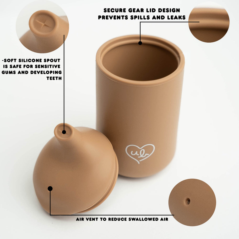Ullabelle silicone cups BPA-free non-toxic for safety-conscious parents.