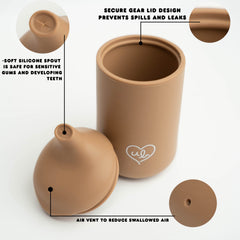 Ullabelle silicone cups BPA-free non-toxic for safety-conscious parents.