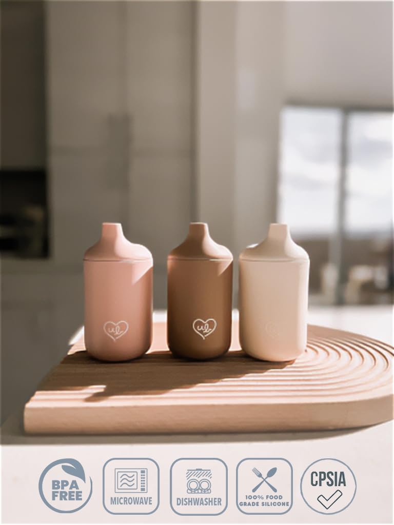 Ullabelle cups shown disassembled for easy cleaning and quick maintenance.