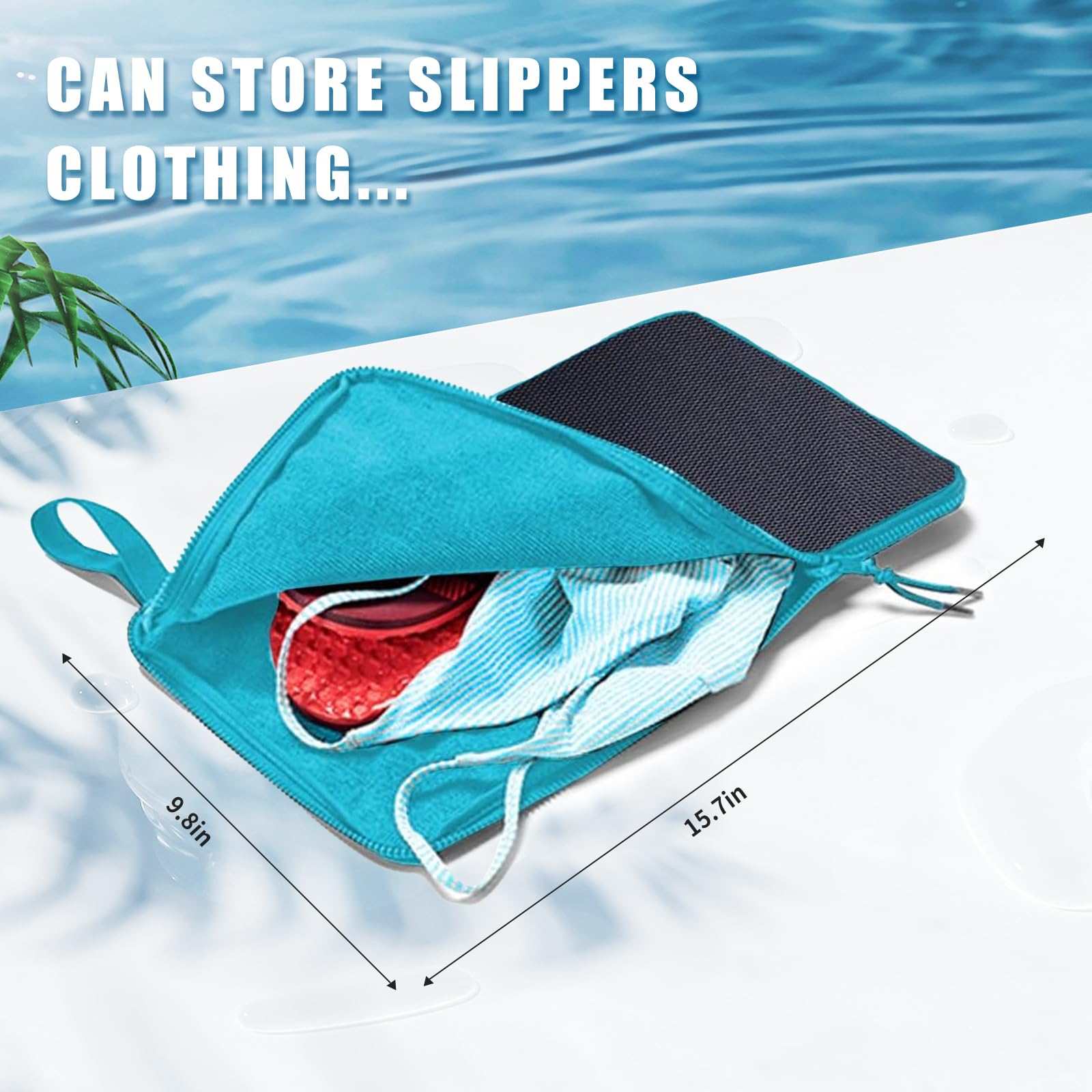 ULTAC Wet Bag full-open zipper design lies flat for easy packing