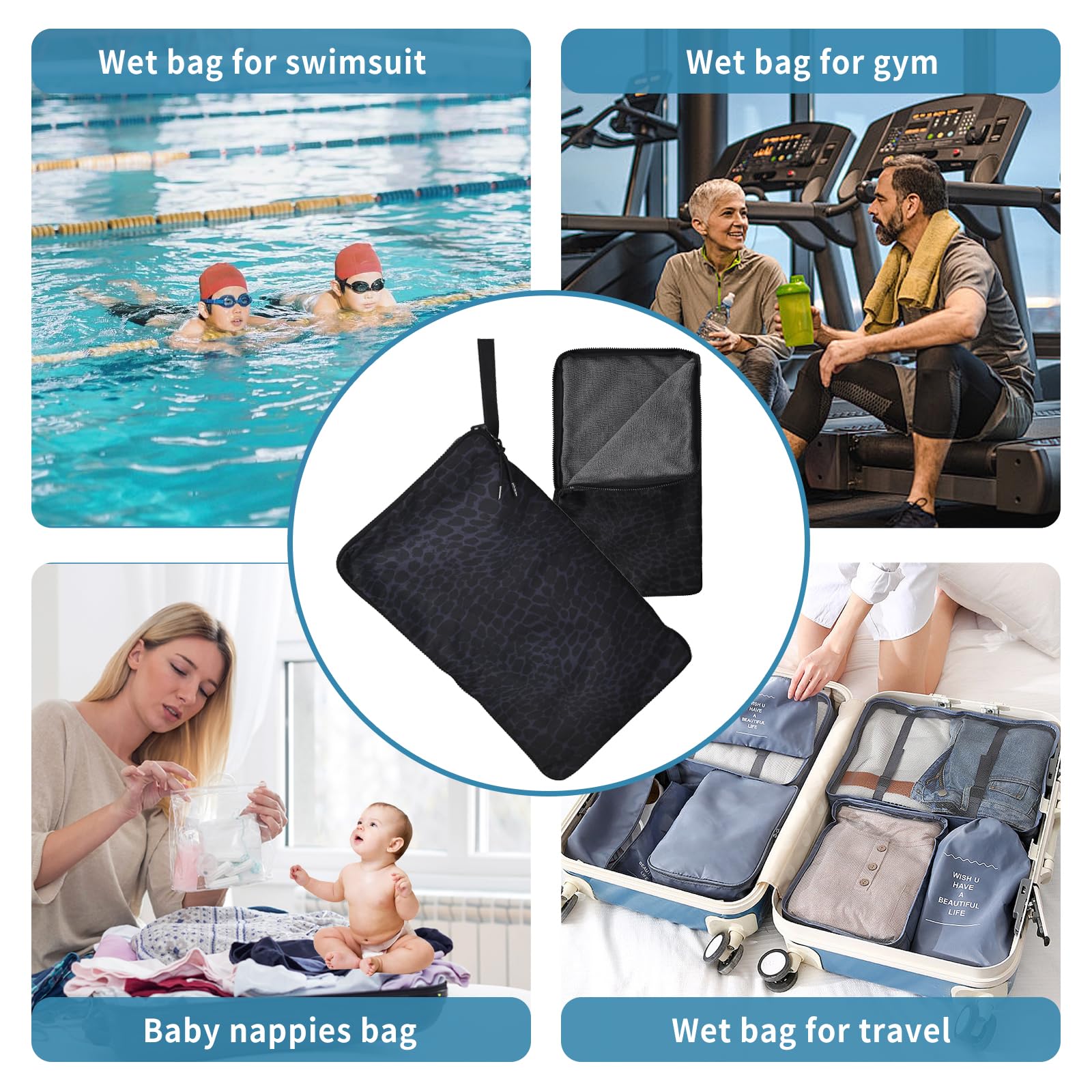 ULTAC Wet Bag interior microfiber lining protects and dries items.