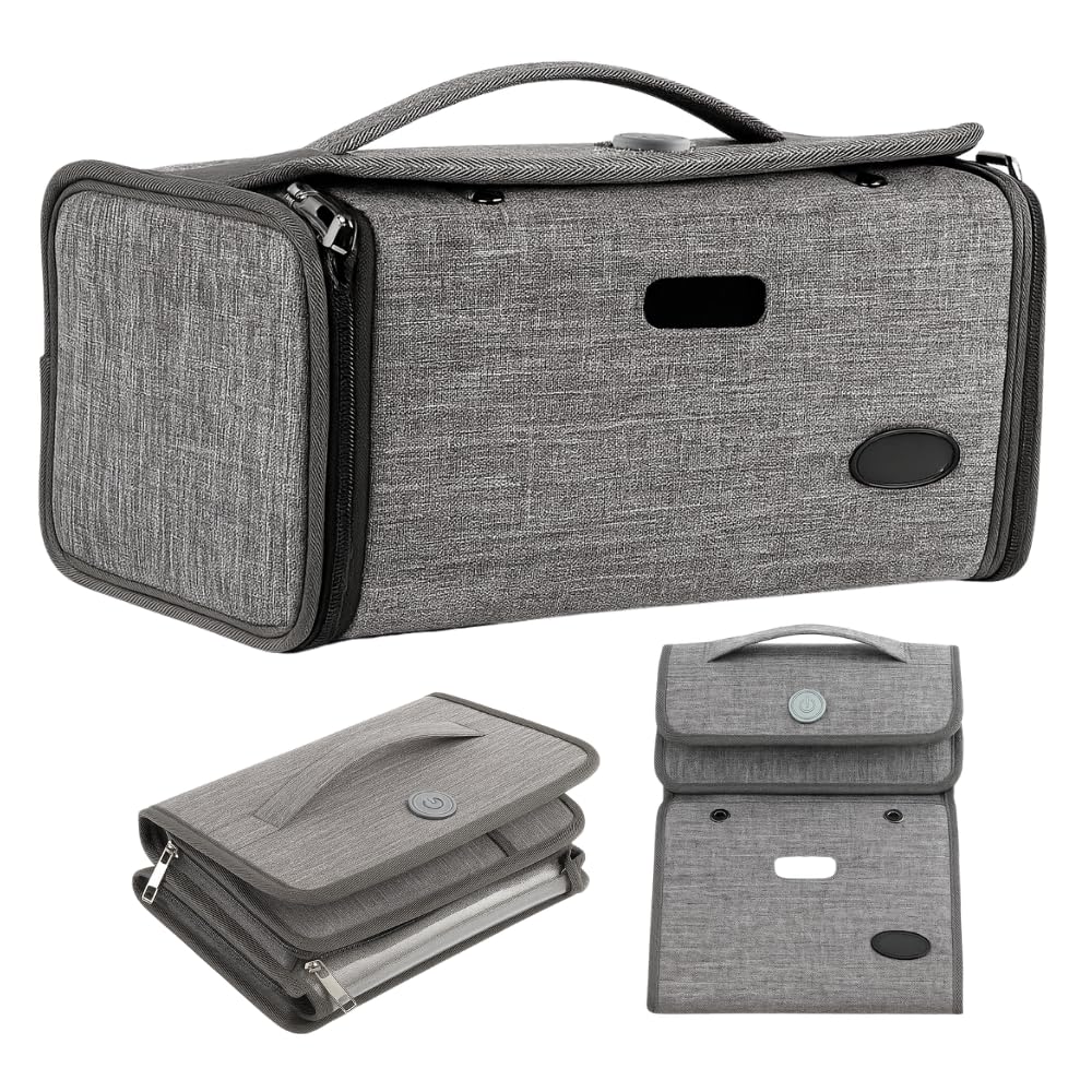 Ultimaxx portable ozone sterilizer bag in closed position for compact storage.