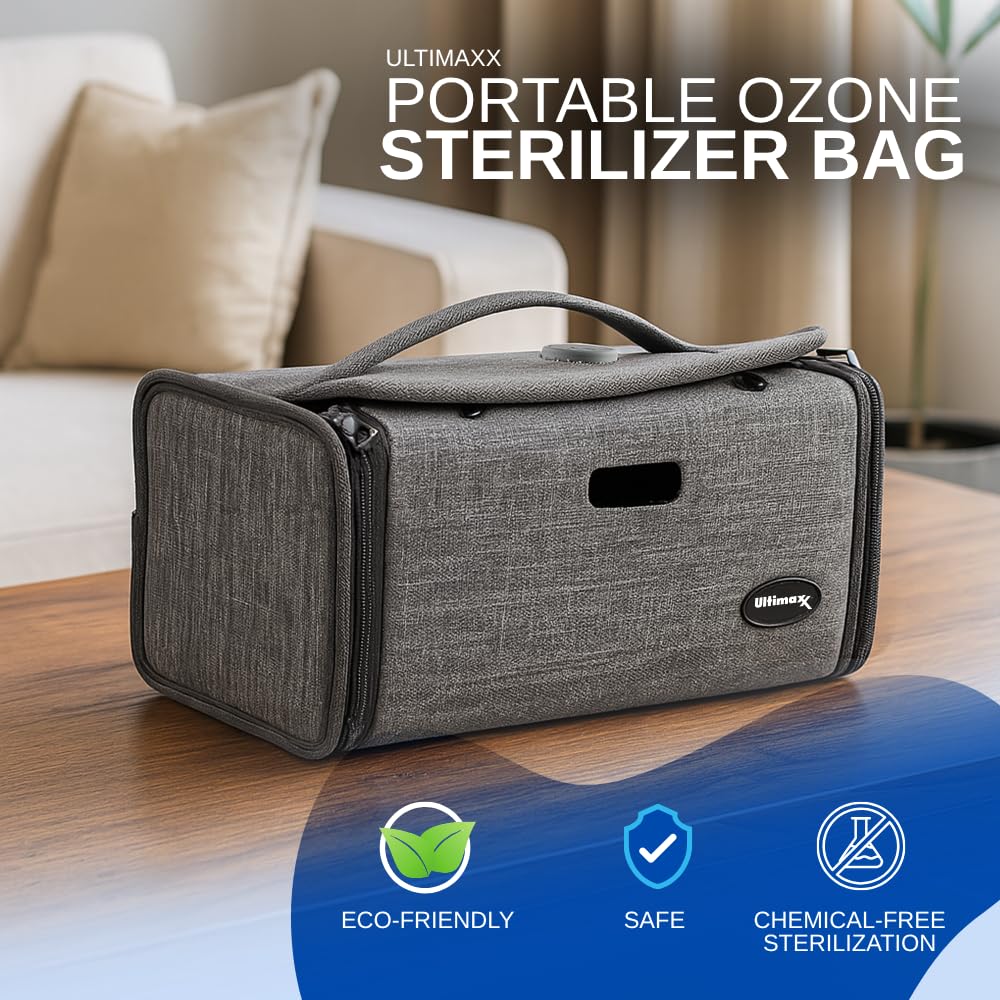 Ultimaxx sterilizer bag open showing easy loading space for items.