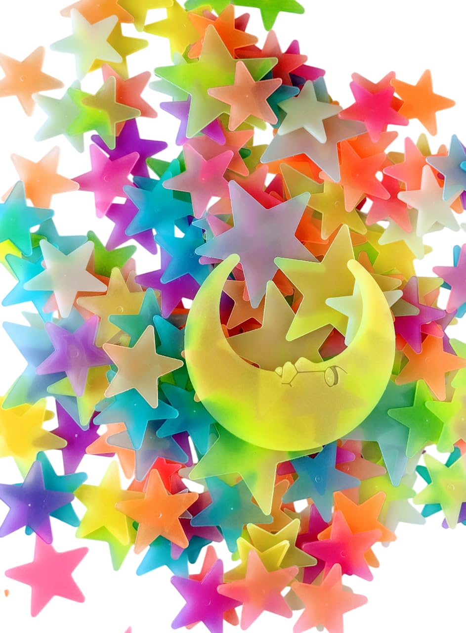 Ultra-Glow Super Stars bonus moon adds celestial charm to glow decor