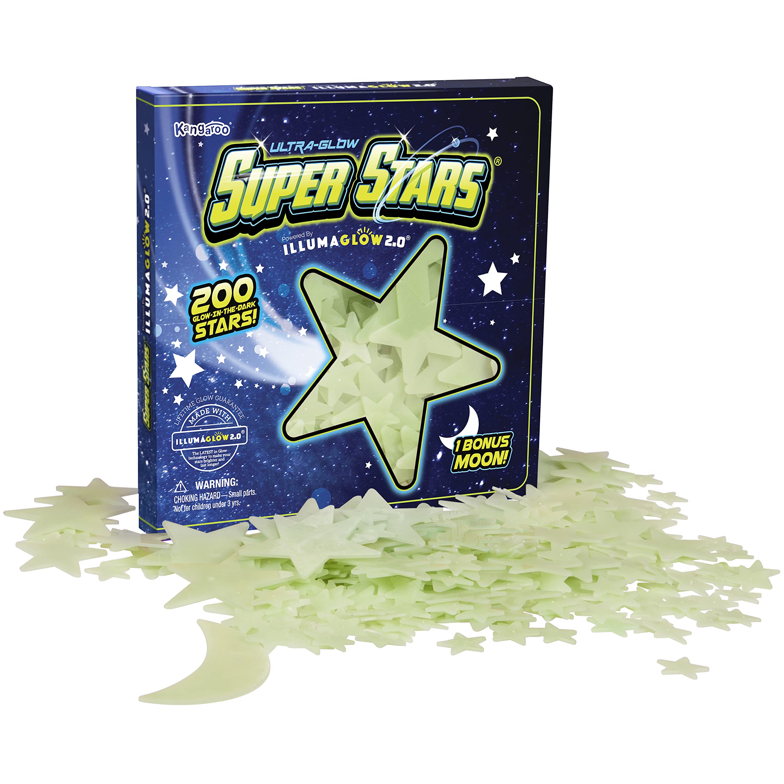 Ultra-Glow Super Stars offer a multi-colored option for playful ceiling decor.