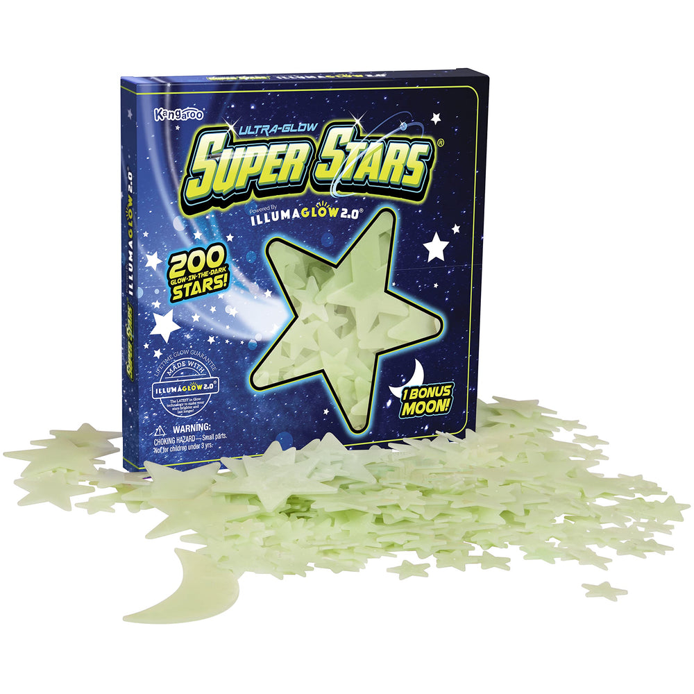 Ultra-Glow Super Stars offer a multi-colored option for playful ceiling decor.