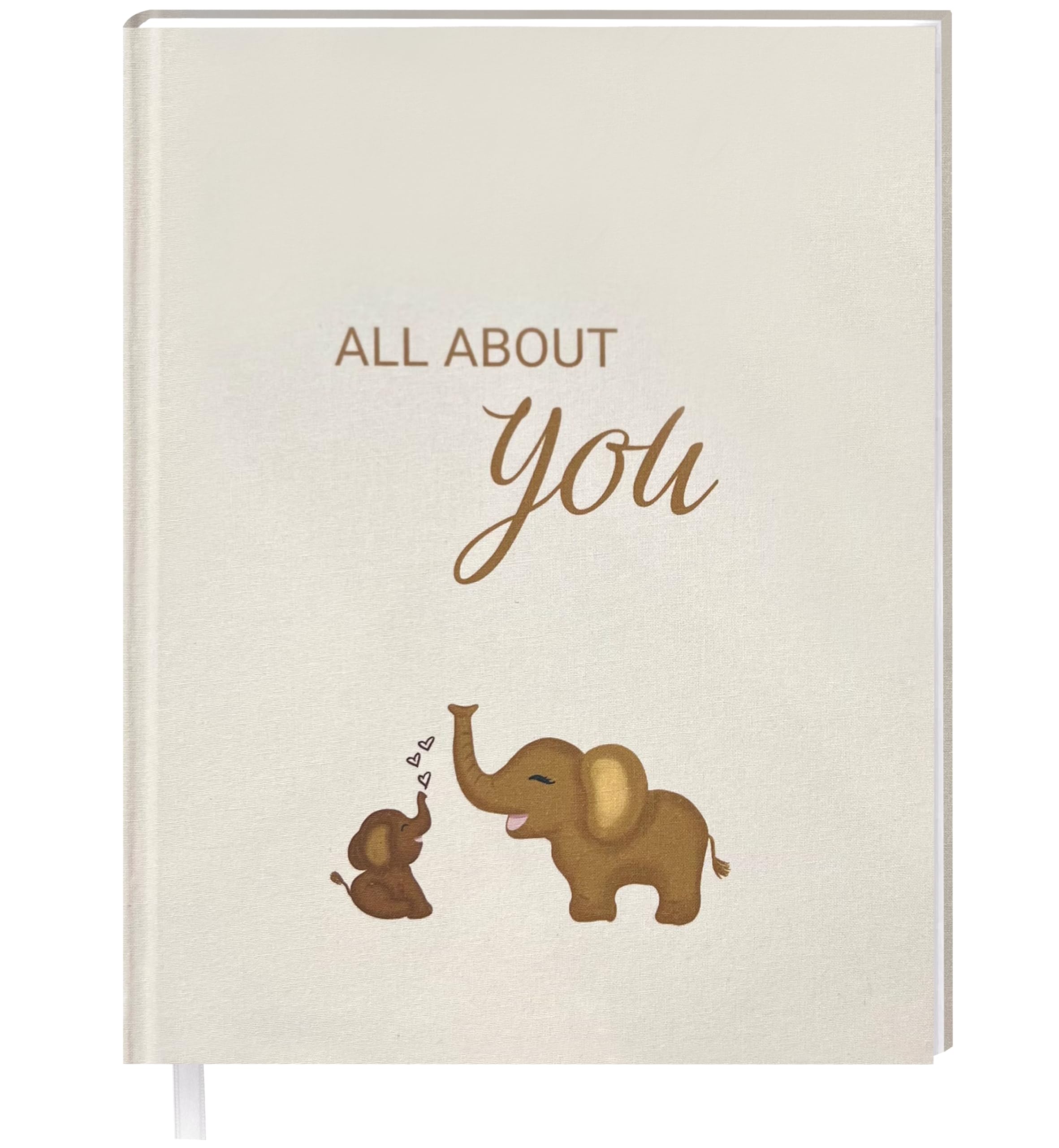 UM Novelties Baby's First Year Book cover in earthy tones hints at an heirloom keepsake.