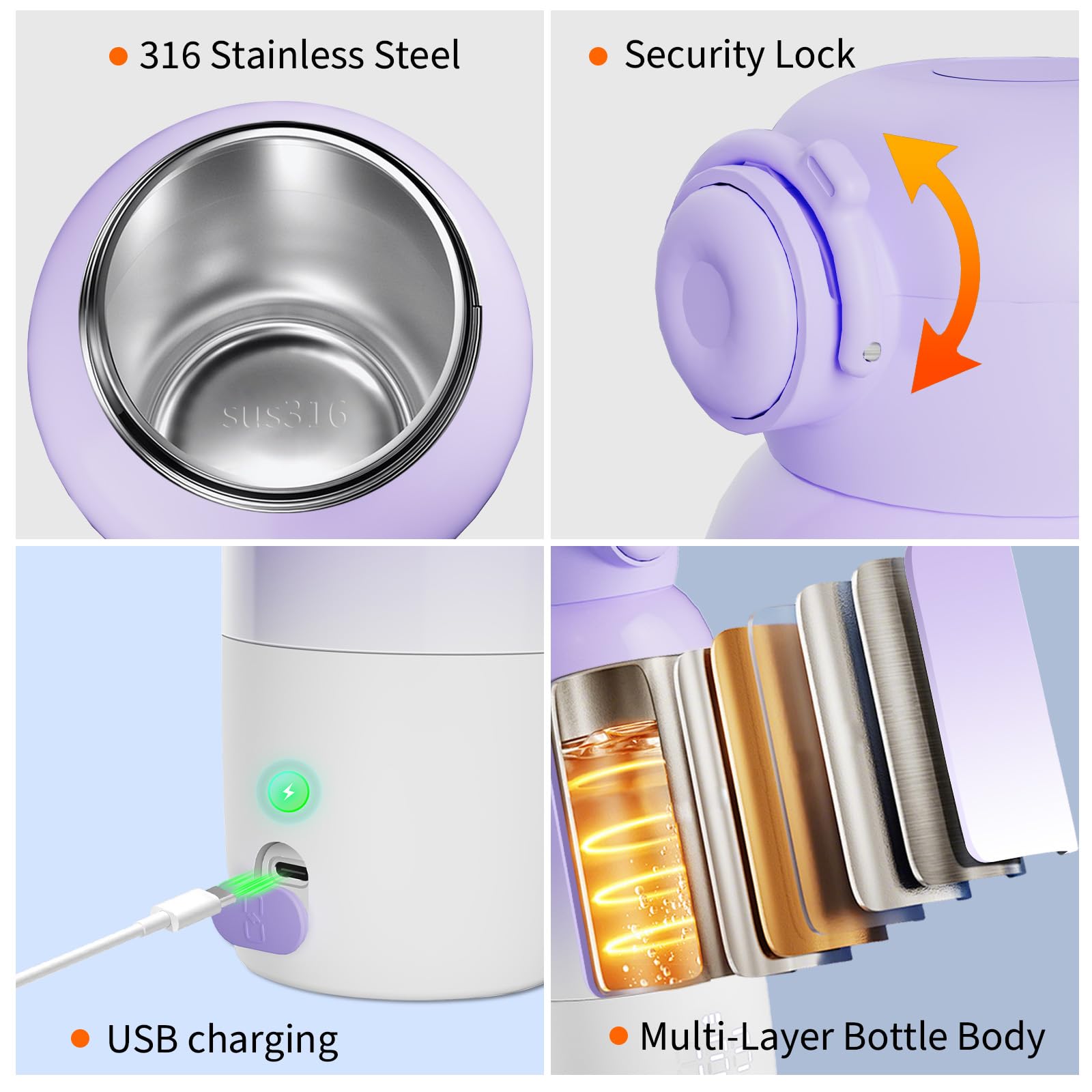 Umakep portable bottle warmer dual heating modes for milk and water.