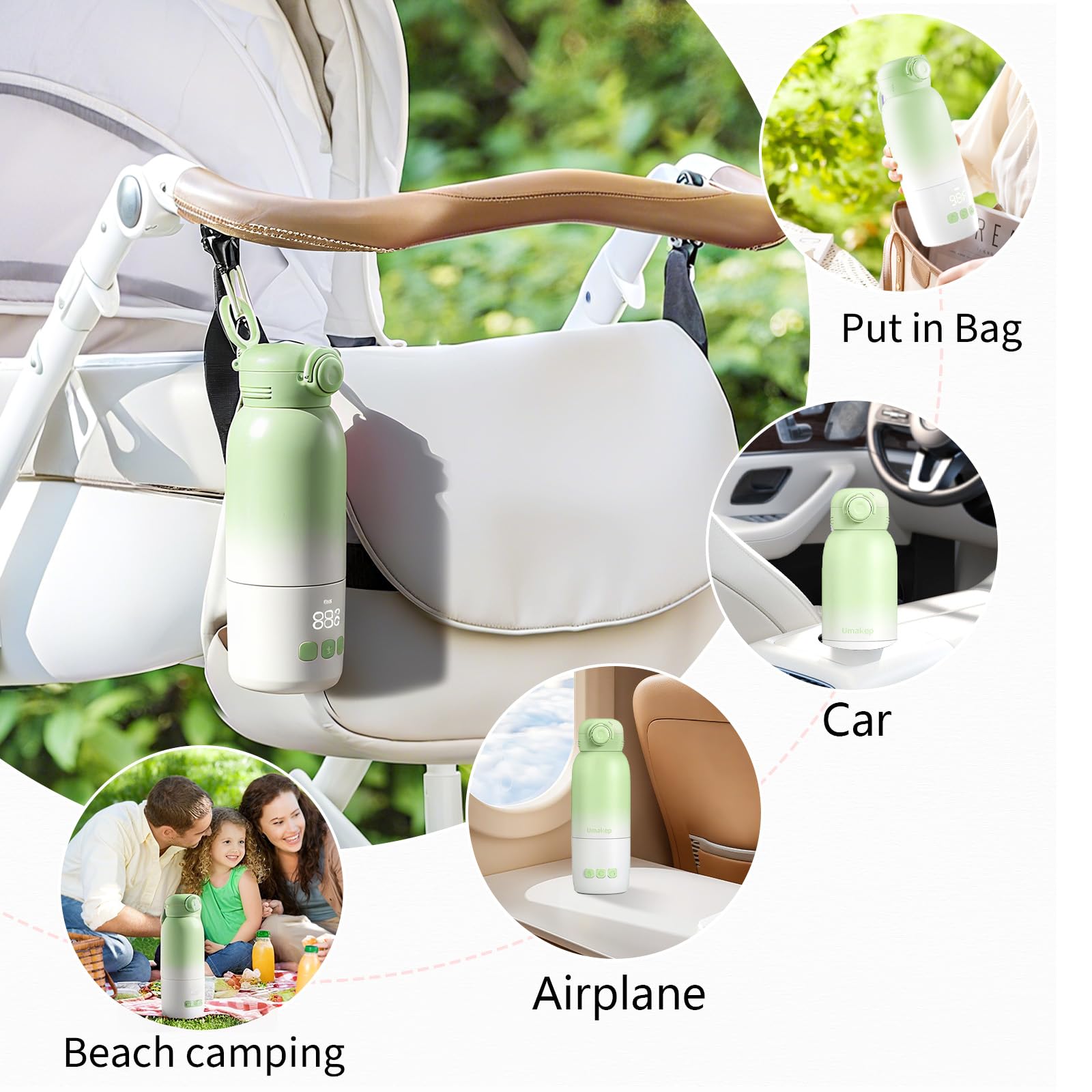 Umakep USB-C charging supports quick re-use on trips.