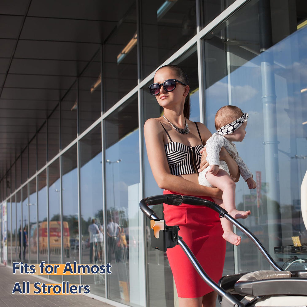 UMBEIBEI-stroller-cup-holder-in-use-on-walker demonstrates versatile hydration.