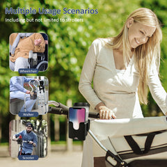 UMBEIBEI universal-stroller-cup-holder-360-rotation for easy access.