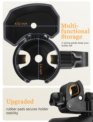 UMBEIBEI universal cup holder mounted on stroller showing broad compatibility.