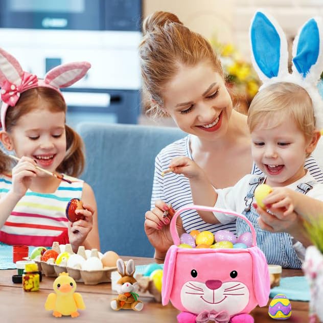 UMEELR Bunny Basket hanging wall decor option for quick storage.