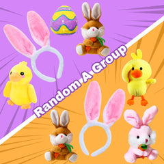 UMEELR Fluffy Bunny Basket front view highlights large Easter loot capacity.