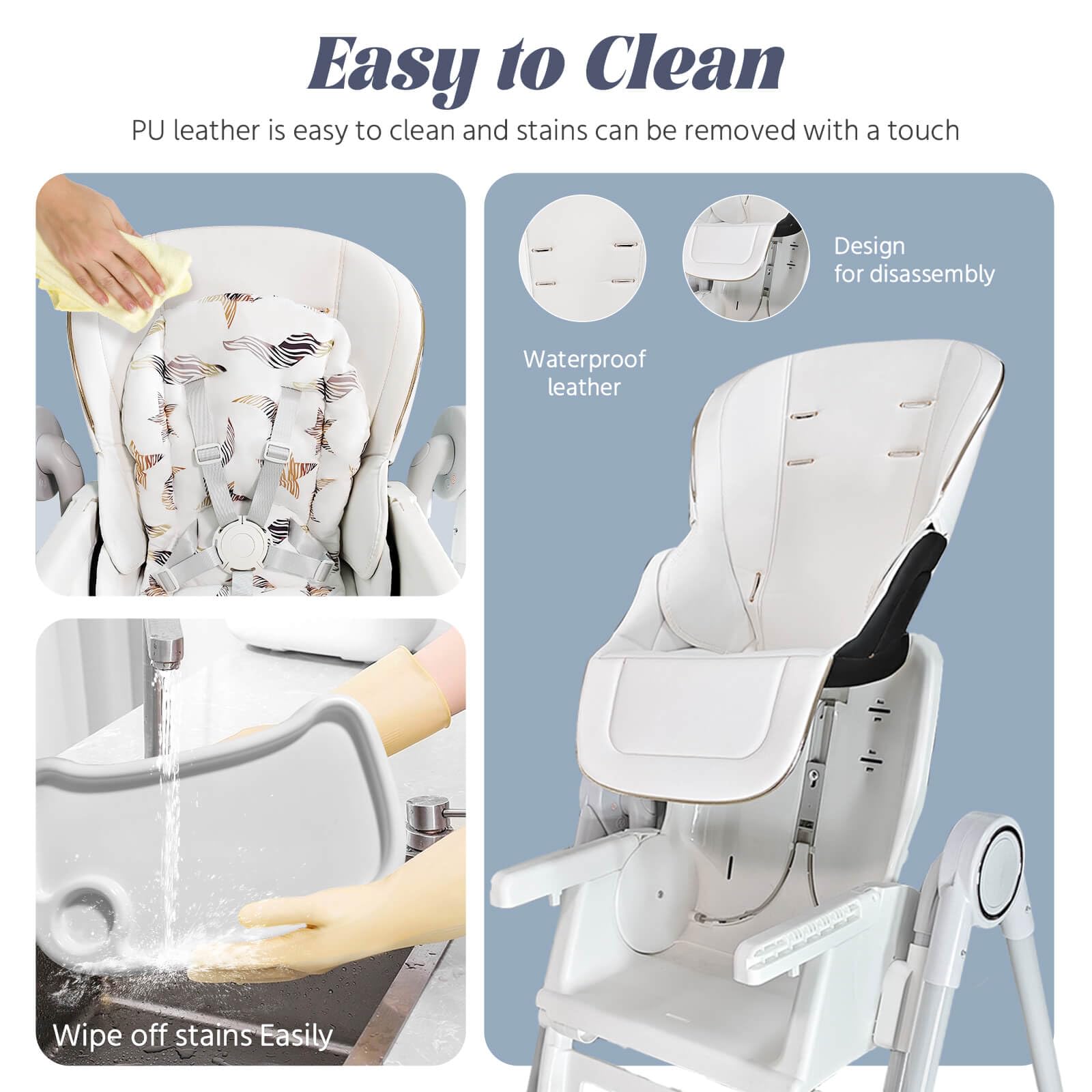 UMGOOGOO washable PU cushion simplifies cleanup after spills