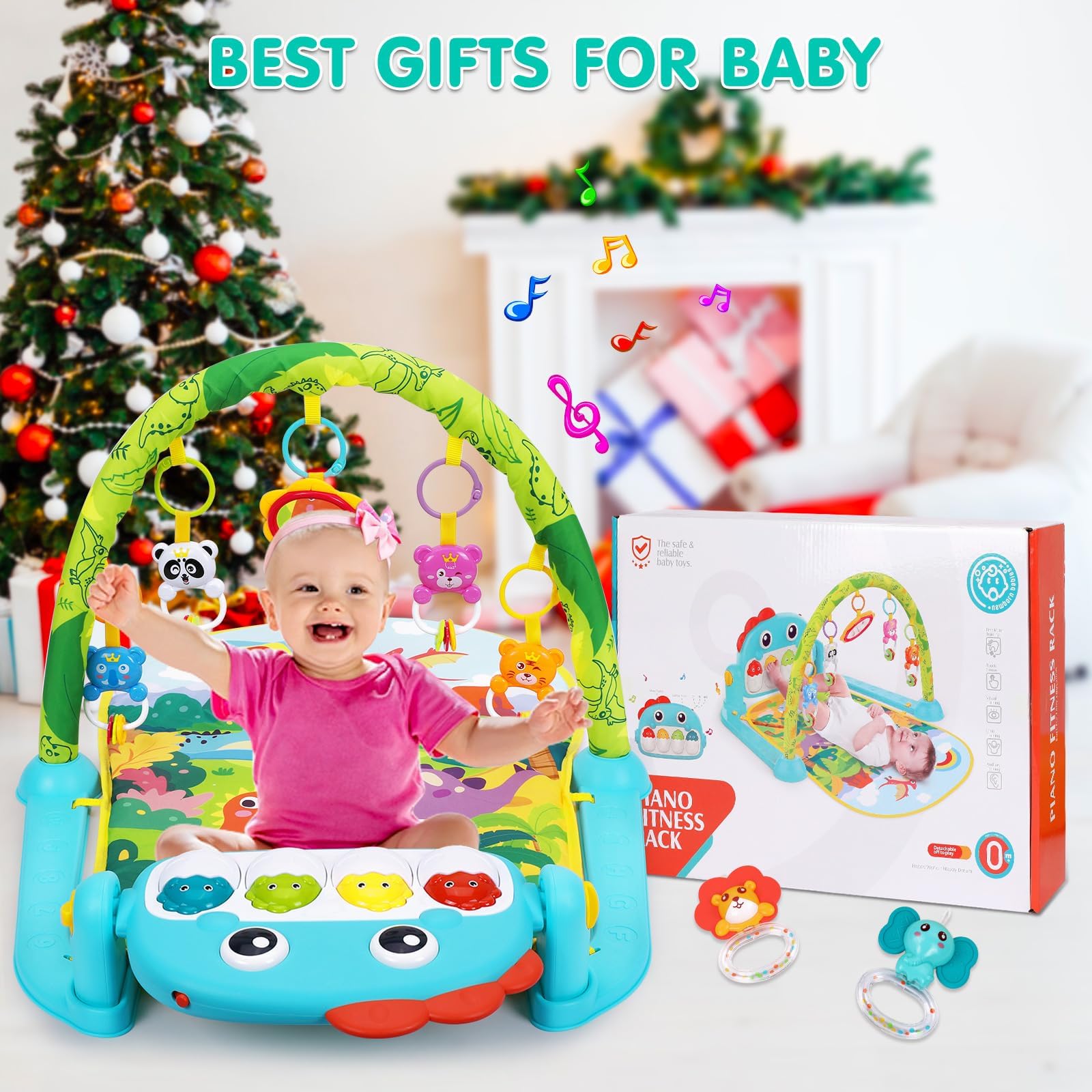 UMIKU Baby Gym Mat Fold Travel-Friendly design makes setup quick anywhere.