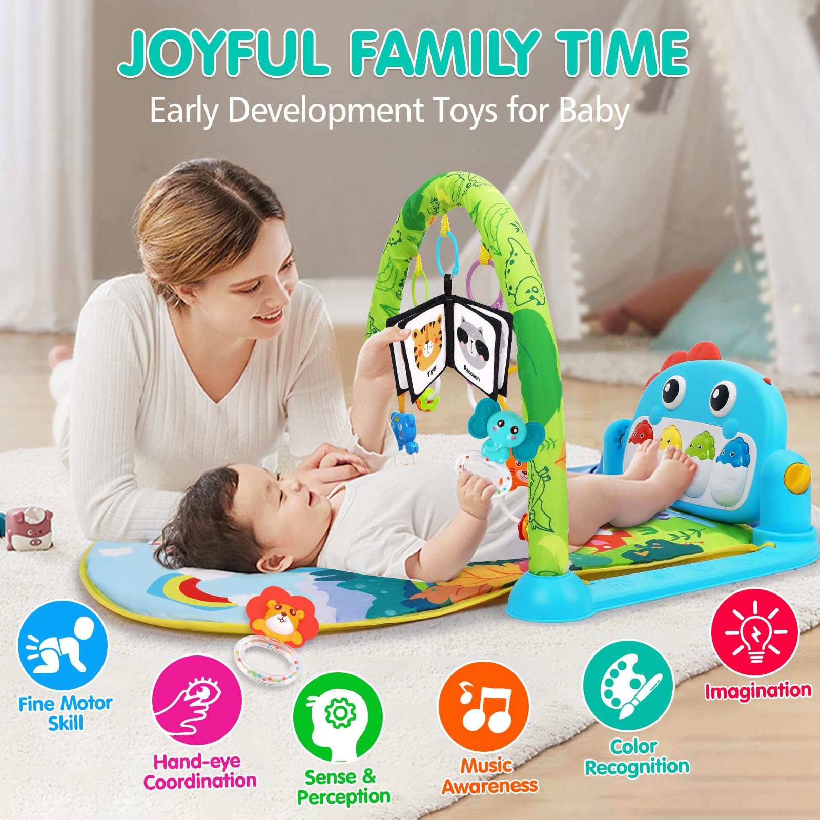 UMIKU baby chewing toys provide teething relief and exploration.