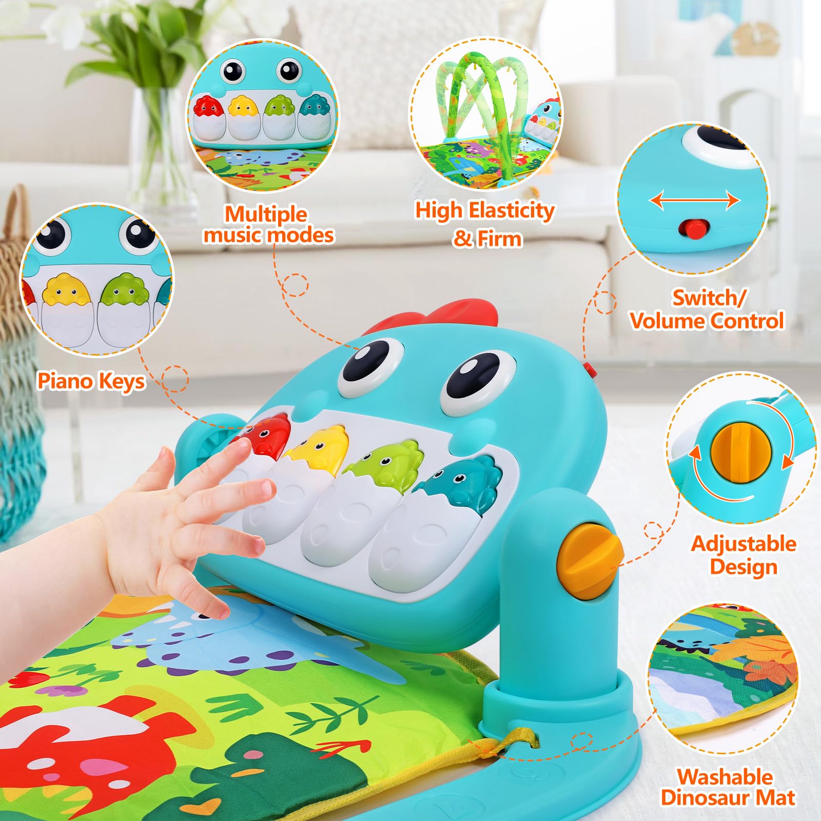 UMIKU foldable travel mat makes on-the-go play easy.