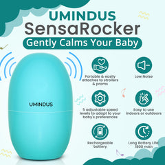 UMINDUS SensaRocker five-speed vibration for calm, nap-ready rocking.
