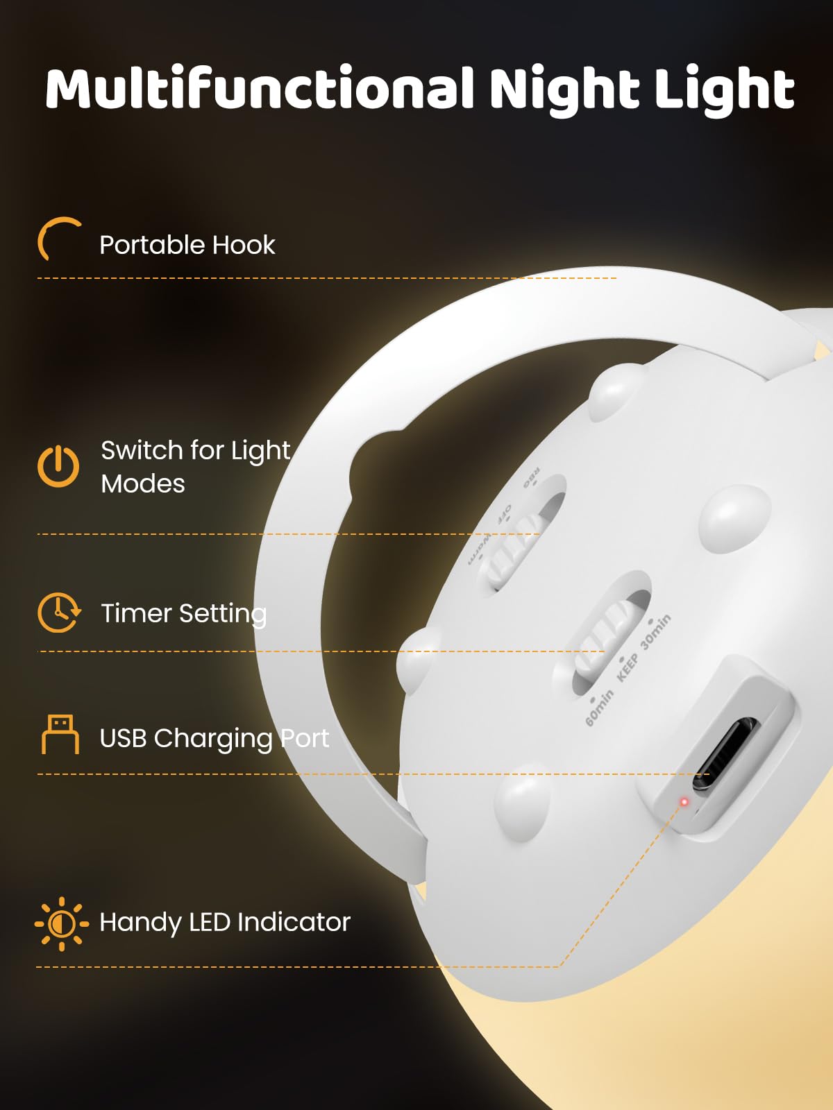UMIXGENE Egg Light 2600mAh battery enables long portable use.