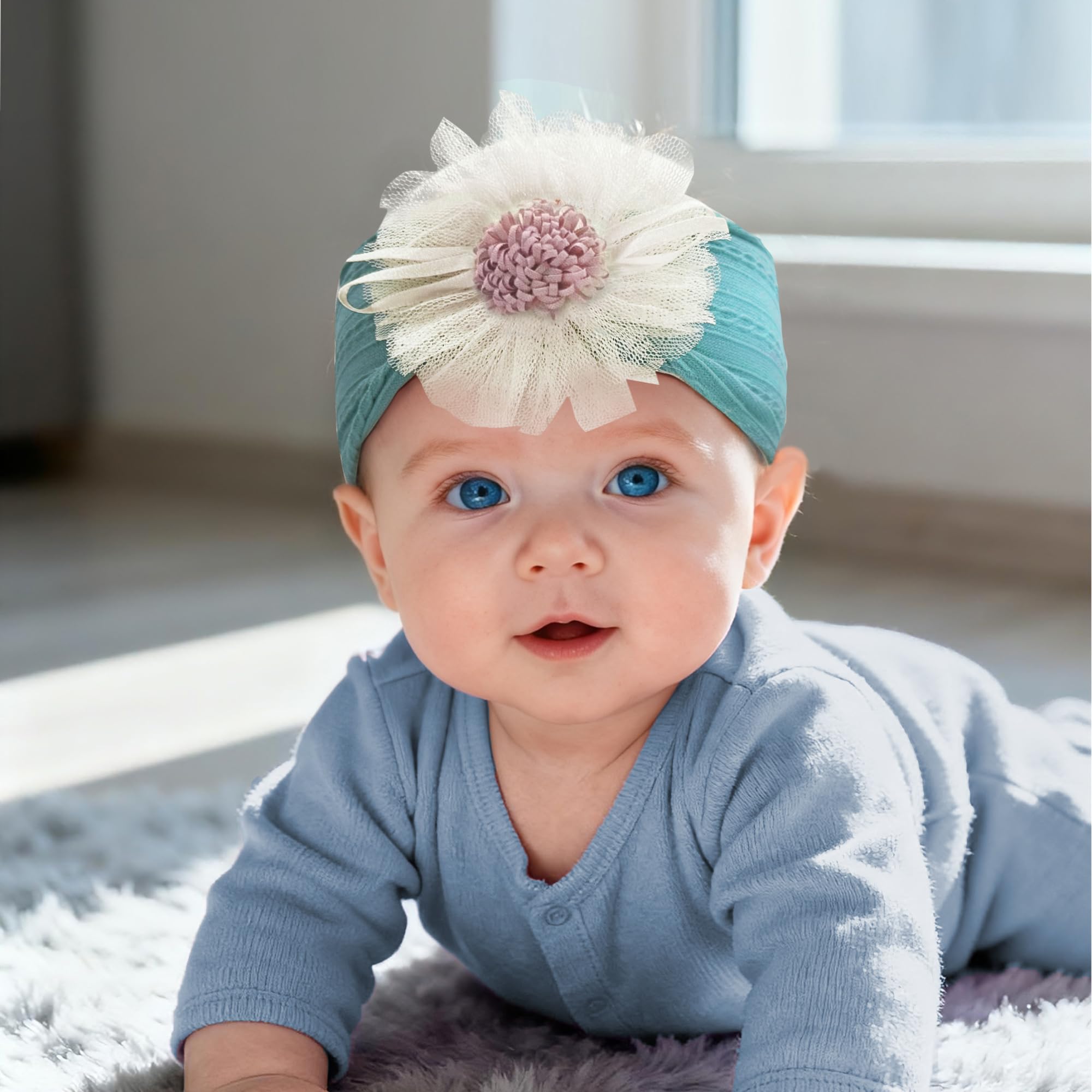 Umopzhx candy pink headband on baby for playful outfits