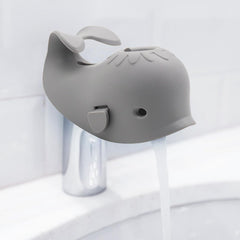 UMUACCAN baby bath faucet cover with grey whale design protects little hands during baths.